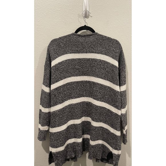 MADEWELL Striped Open Cardigan Grey Sweater - Picture 4 of 4